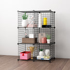 Black Portable 6-Cube Organiser