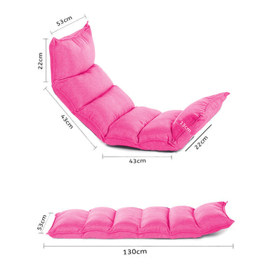 Leather Floor Recliner Lazy Chair Pink