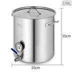 SOGA Stainless Steel 130L Brewery Pot 55*55cm