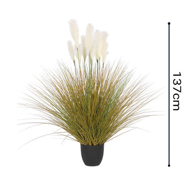 137cm Artificial Indoor Potted Reed Bulrush Grass