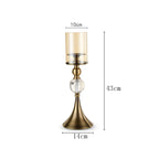 43cm Glass Candle Holder