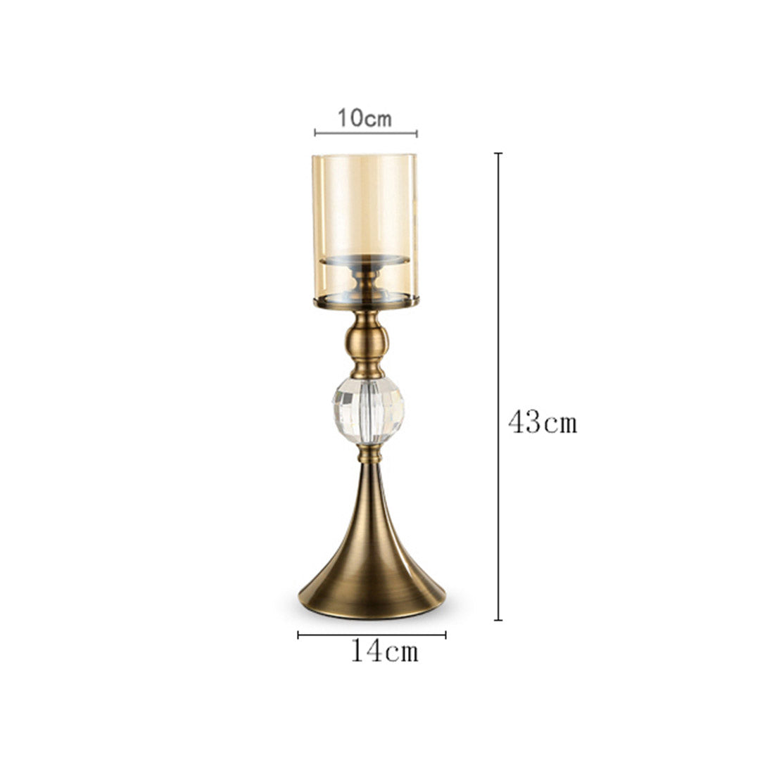 43cm Glass Candle Holder