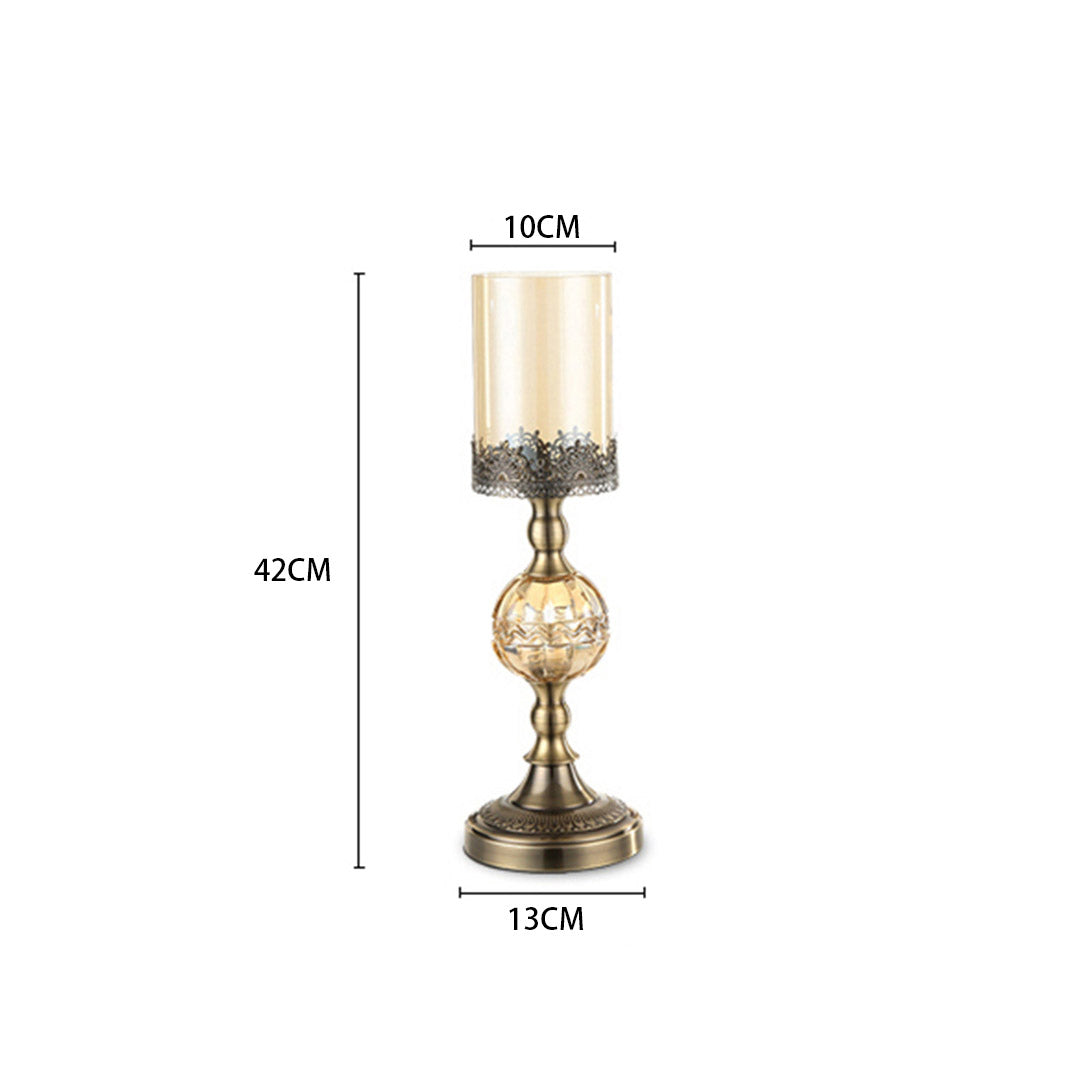42cm Glass Candle Holder