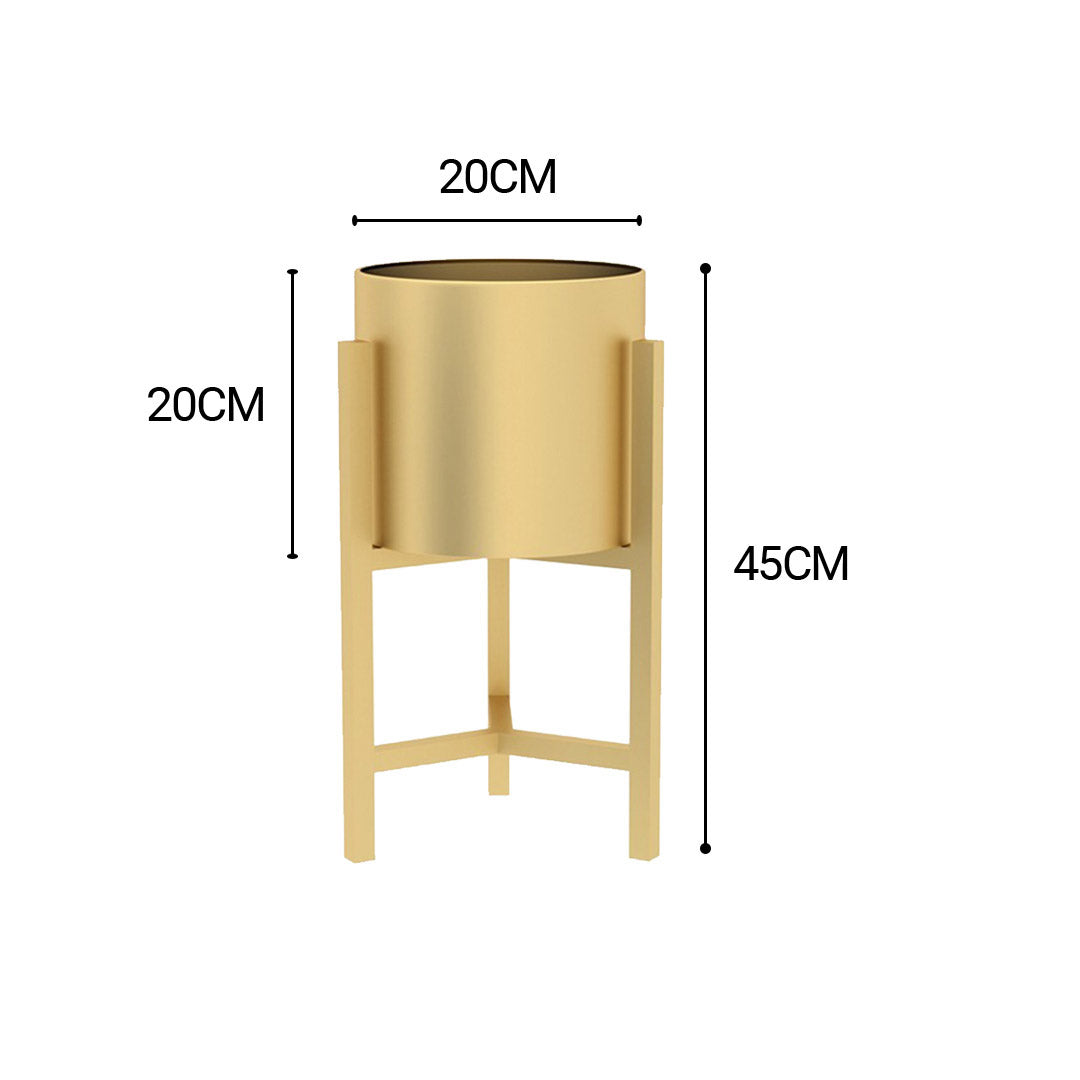 45CM Reversible Gold Metal Plant Pots Holders Rack