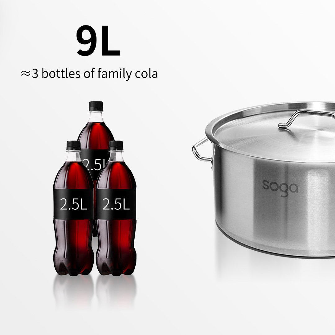 9L Top Grade 18/10 Stainless Steel Stockpot