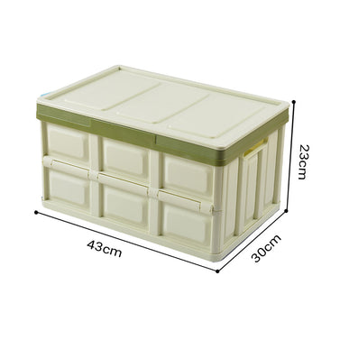 30L Collapsible Car Trunk Storage Box Green