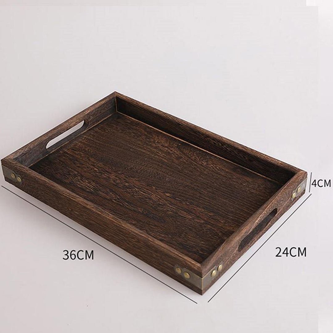Medium Walnut Rectangle Wooden Tray