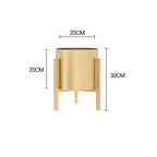 30CM Reversible Gold Metal Plant Pots Holders Rack