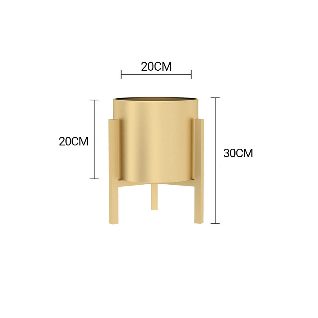 30CM Reversible Gold Metal Plant Pots Holders Rack