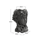 Resin Flower Pot Decor Black