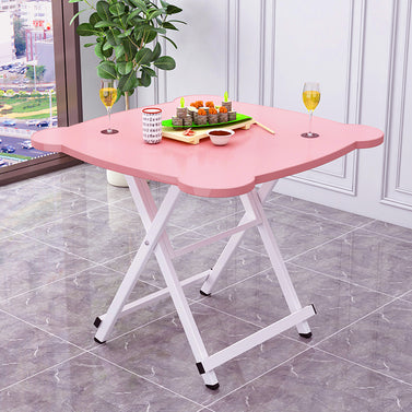 Pink Minimalist Cat Ear Foldable Portable Table