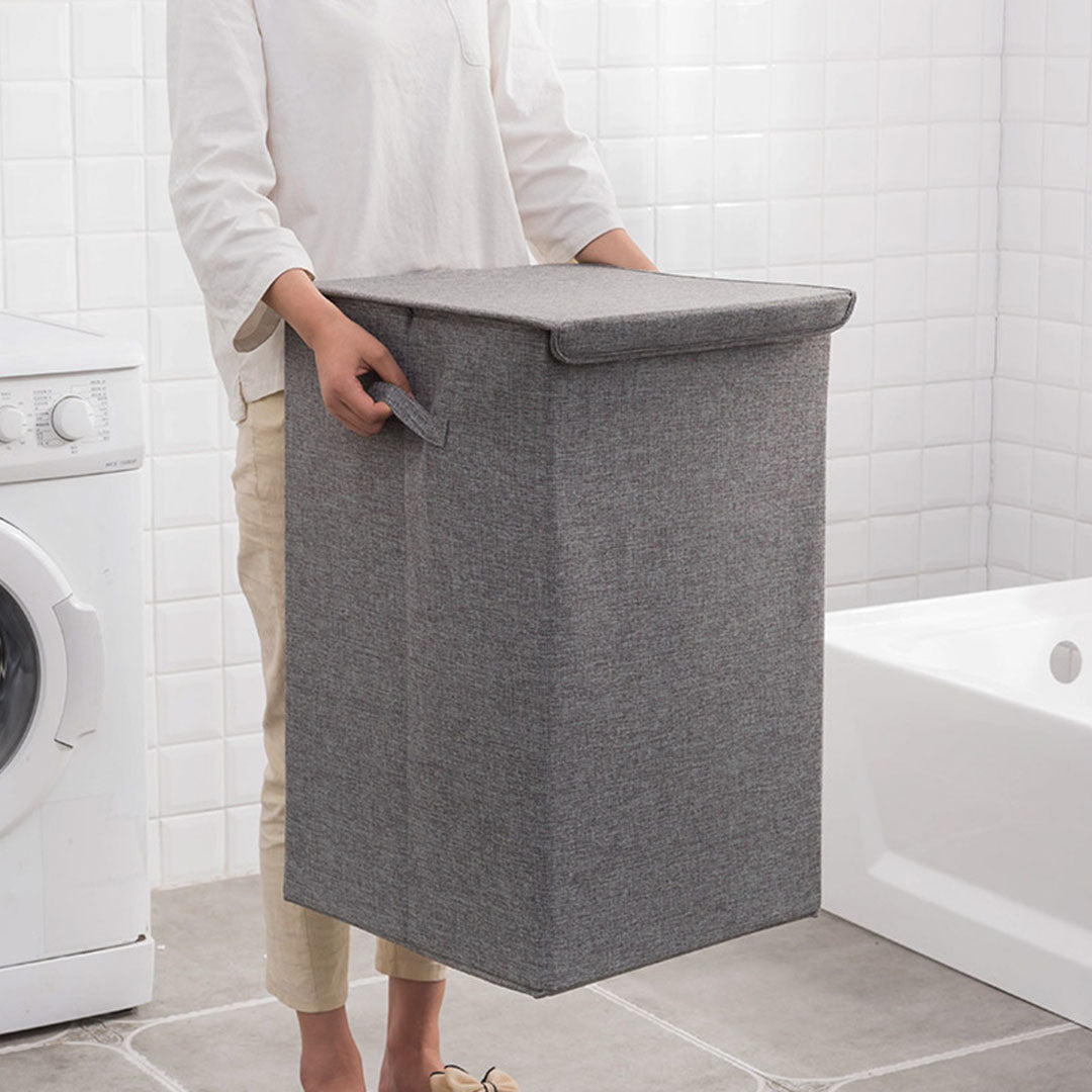 Grey Large Laundry Laundry Hamper Storage Box