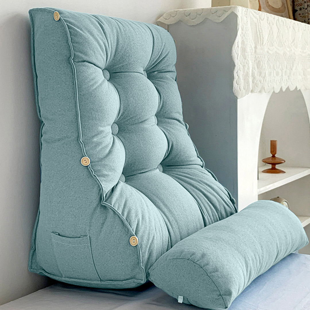 45cm Green Wedge Lumbar Pillow