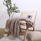 Coffee Diamond Pattern Throw Blanket