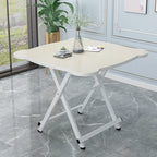 White Minimalist Cat Ear Foldable Portable Table