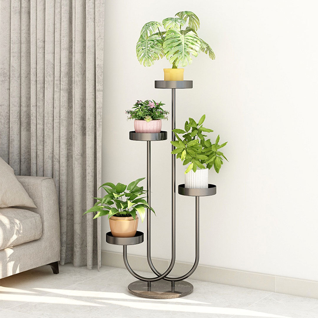 Black U Shaped Plant Stand