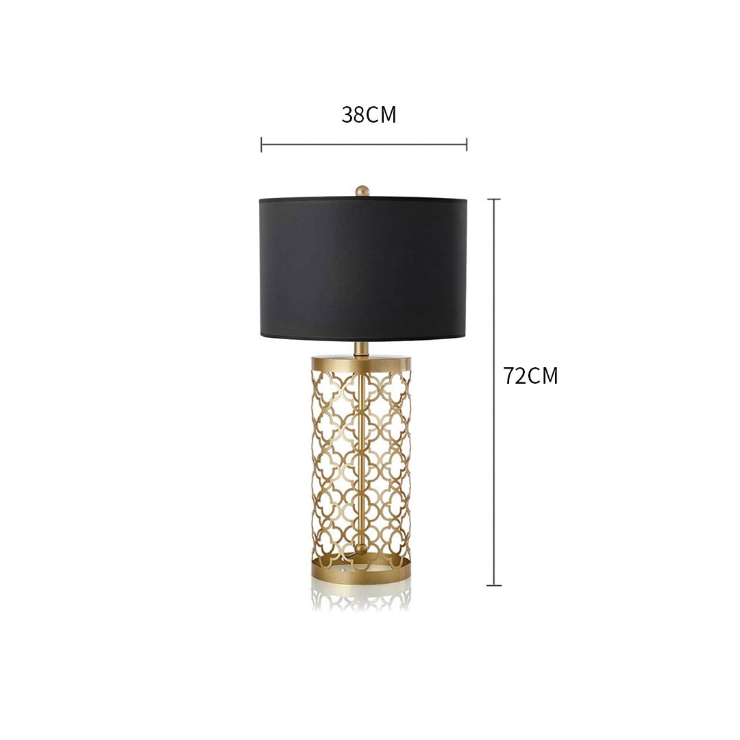 Hollowed Table Lamp with Dark Shade
