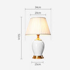 Ceramic Oval Table Lamp White