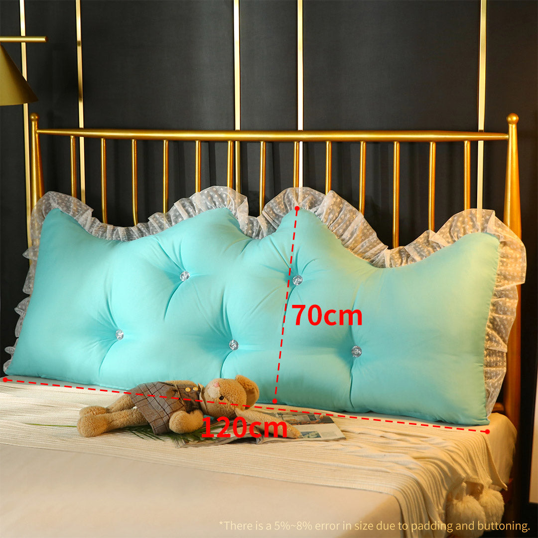 120cm Light Blue Princess Headboard Pillow
