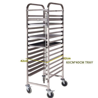 16-Tier Gastronorm Trolley w/ Aluminum Pan