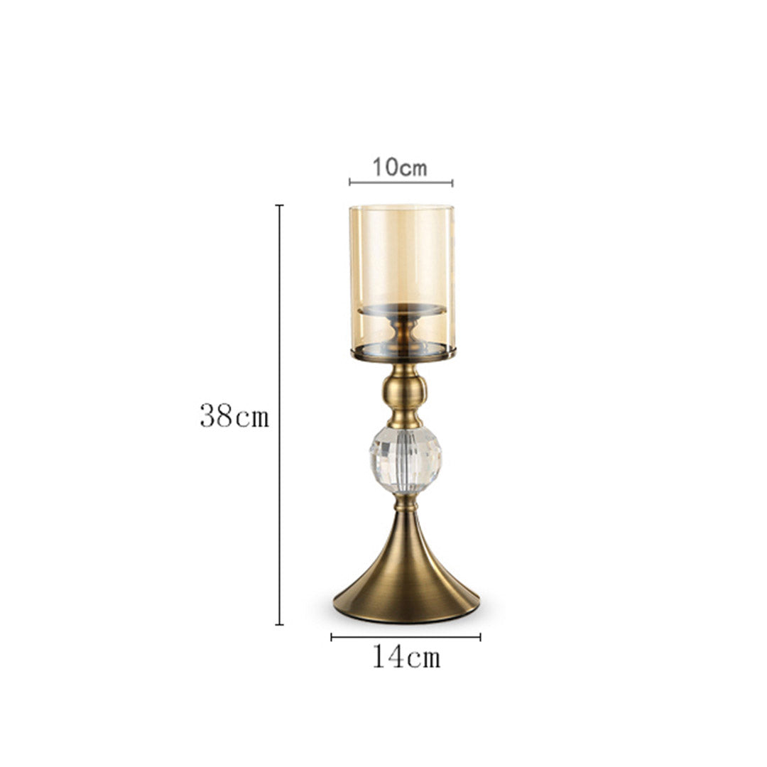 38cm Glass Candle Holder