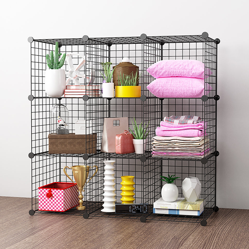 Black Portable 9-Cube Organiser
