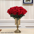 20pcs Artificial Silk Rose Bouquet Red