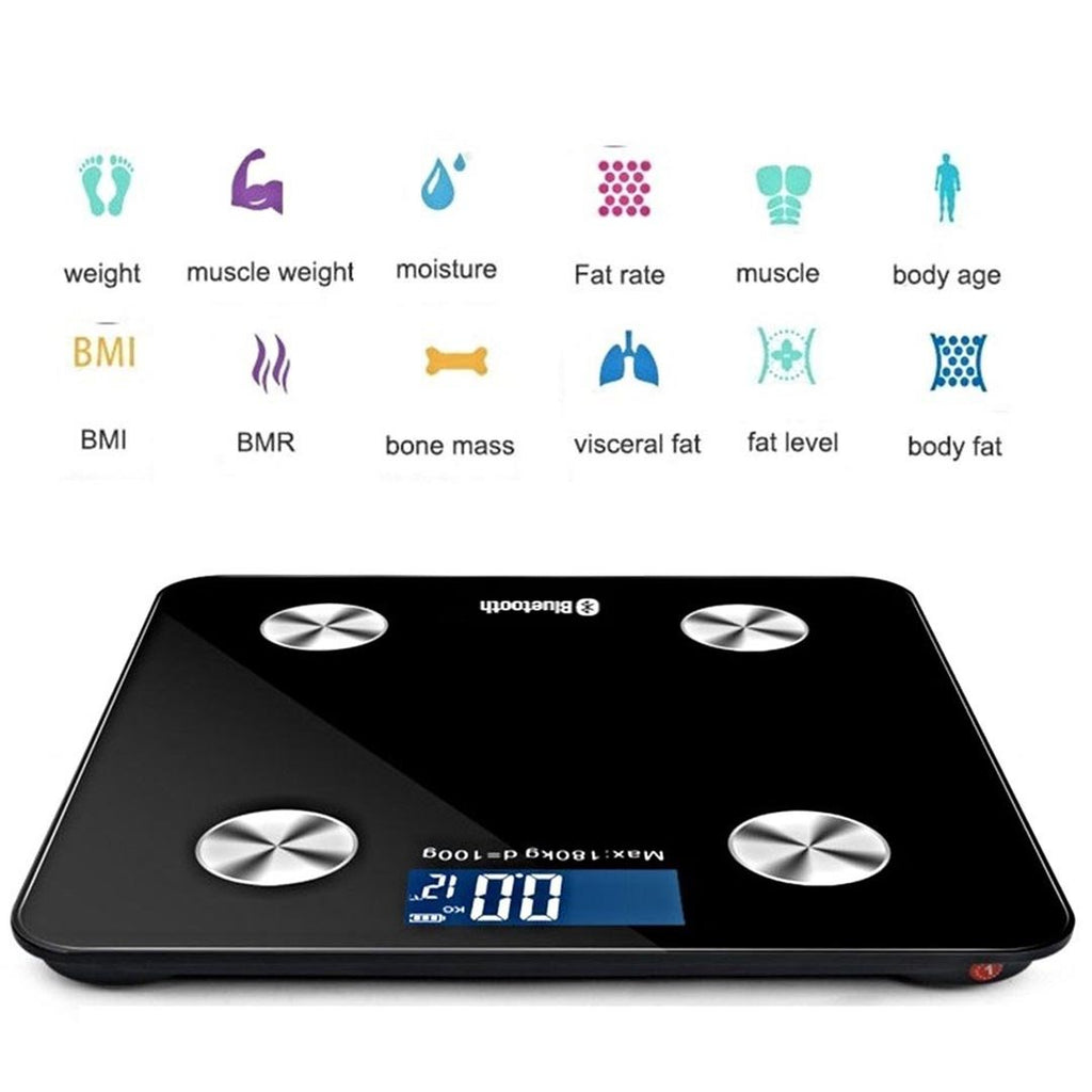 Wireless Bluetooth Digital Body Fat Scale White