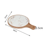 30cm White Circle Wooden Serving Tray