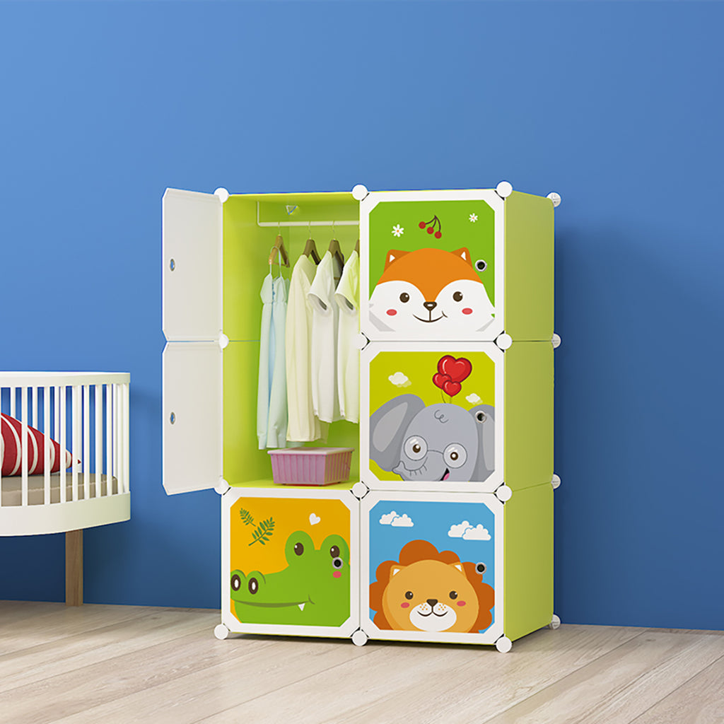 6 Cubes Animal Design Wardrobe