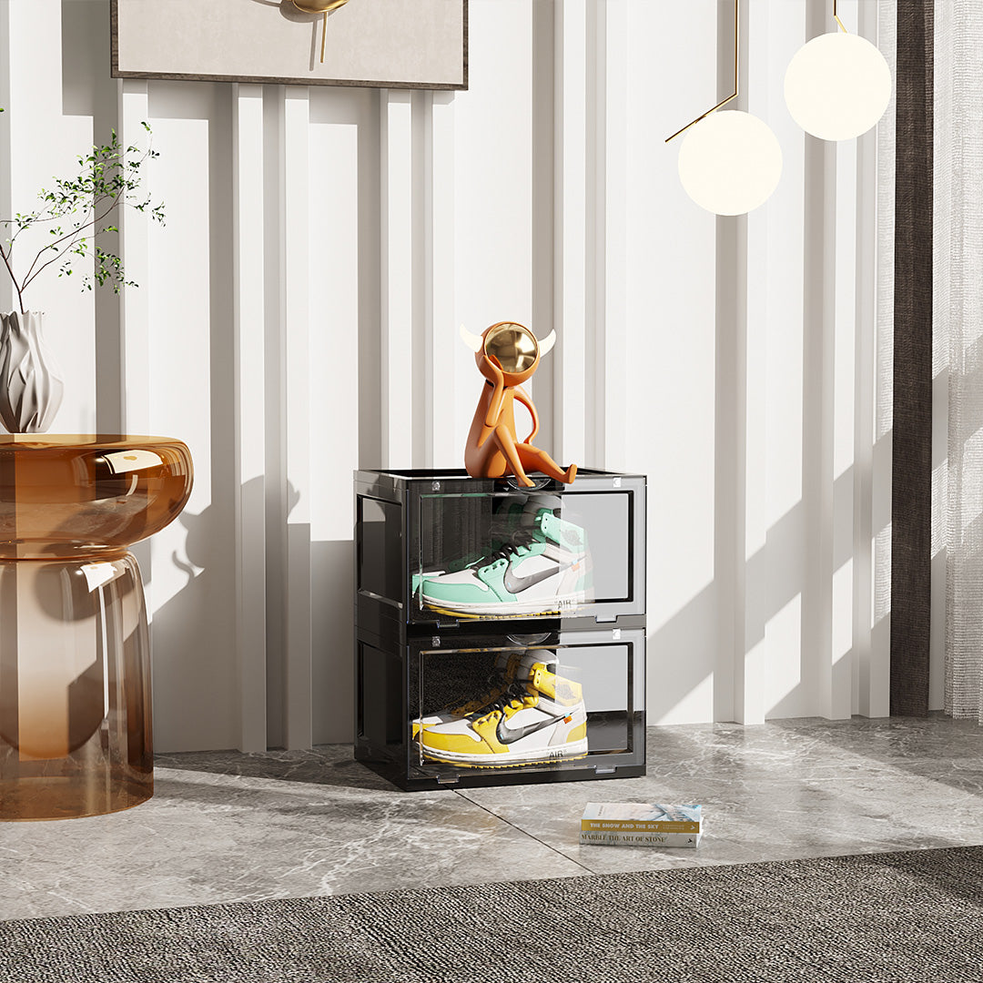 2 Tier Black Shoe Organiser