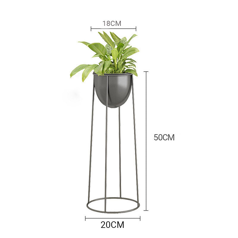 50CM Round Wire Metal Black Pot Holder Rack
