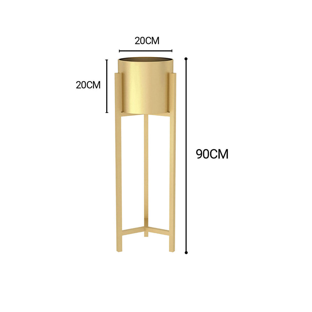 Gold Pot Rack 90CM Reversible Gold Metal Plant Pots Holders Rack – Soga International