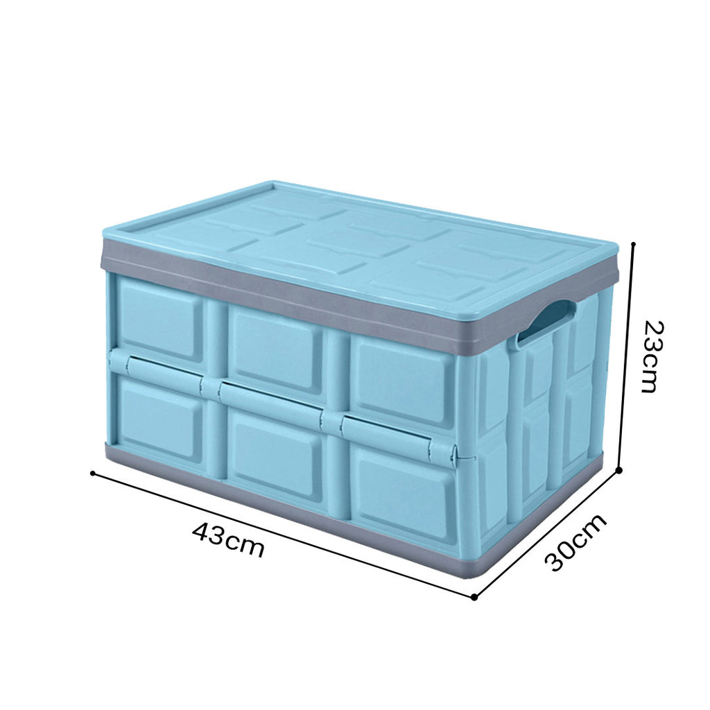 30L Collapsible Car Trunk Storage Box Blue