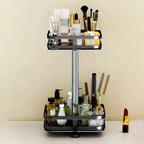 2 Tier Black Square Multi-Function Kitchen Seasoning Organiser Shelf