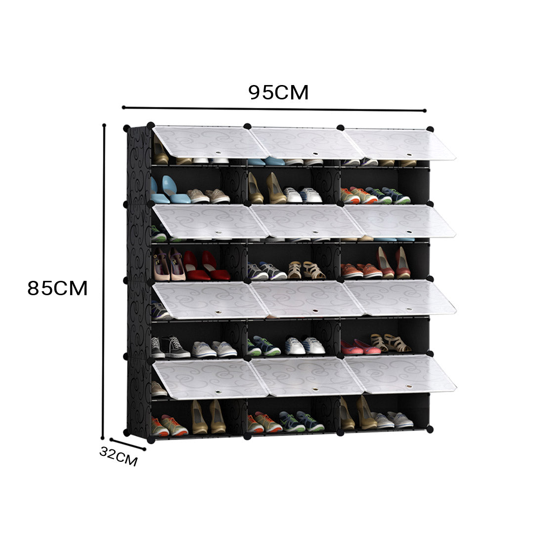 8 Tier 3 Column Shoe Rack Organizer