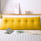 SOGA 180cm Yellow Wedge Bed Cushion
