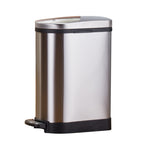 Foot Pedal Stainless Steel Trash Bin 10L