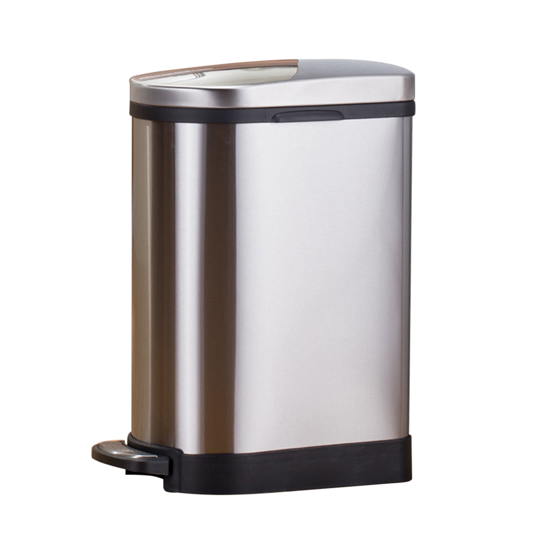 Foot Pedal Stainless Steel Trash Bin 10L
