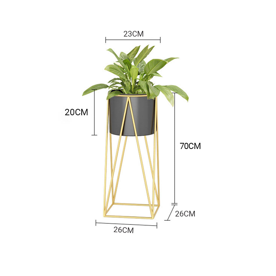 70CM Gold Wire Metal Black Pot Holder Rack