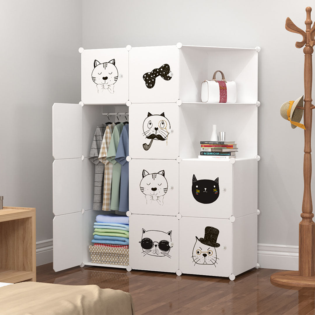 10 Cubes White Portable Wardrobe