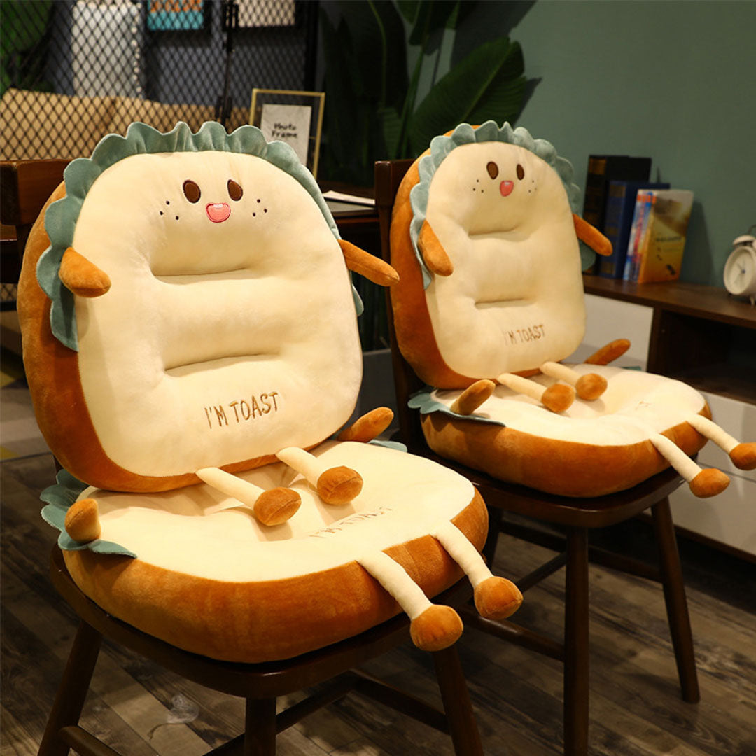 Cute Face Toast Bread Cushion