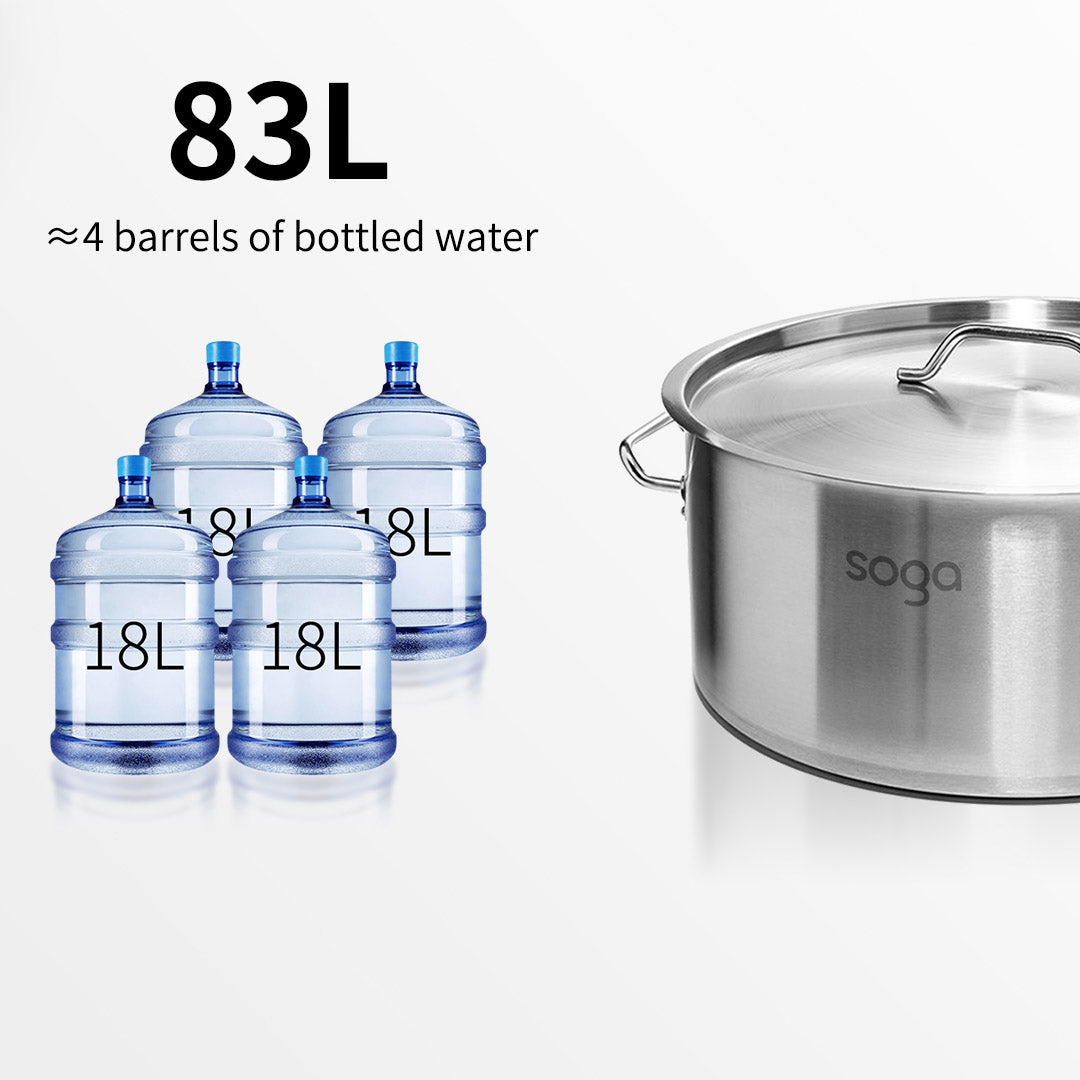 83L Top Grade 18/10 Stainless Steel Stockpot