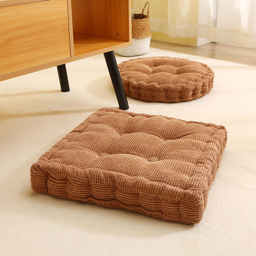 Coffee Plush Square Cushion