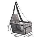 Waterproof Car Seat Pet Booster Grey