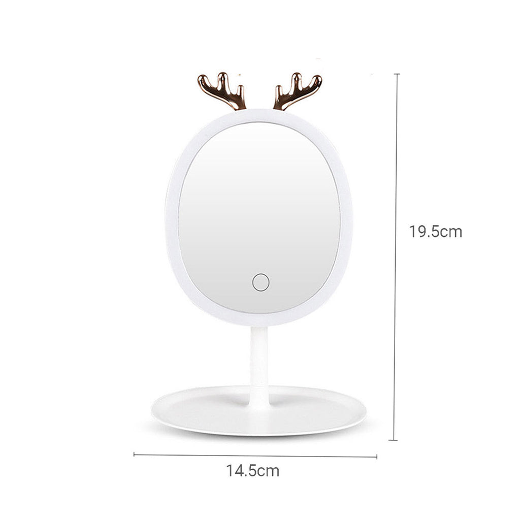 White Antler LED Light Makeup Mirror