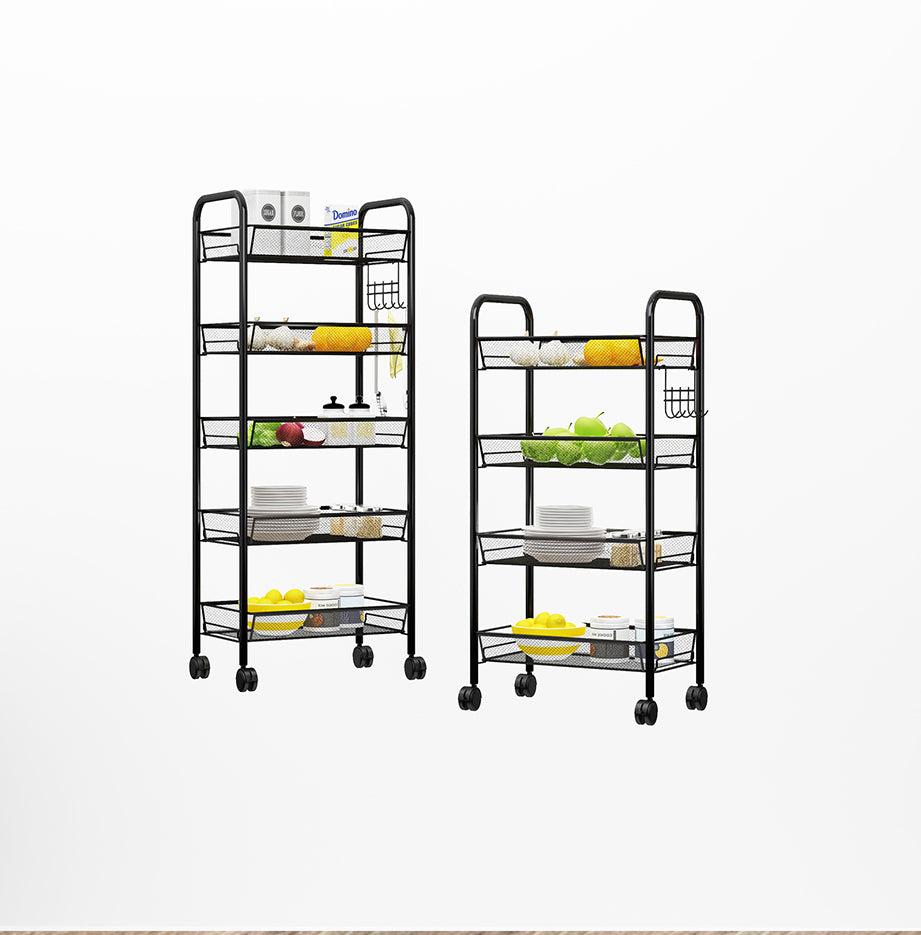 4 Tier Steel Mesh Kitchen Cart