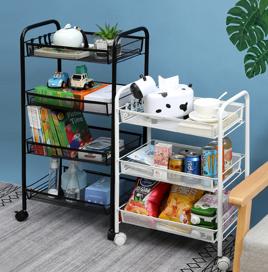3 Tier Steel Mesh Kitchen Cart