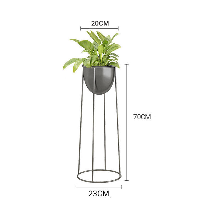 70CM Round Wire Metal Black Pot Holder Rack