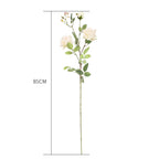 12 Heads Artificial Silk Rose Bouquet White